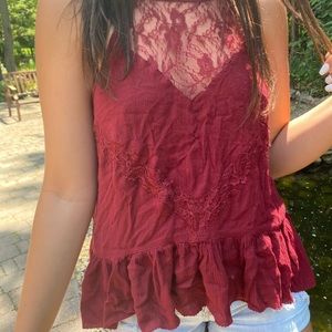 Hollister lace crop top